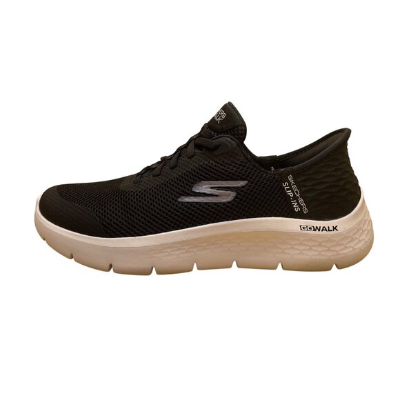 Skechers Womens Black White Mesh Memory Foam Slip-Ins Go Walk Shoes Size 7.5 - Picture 7 of 9